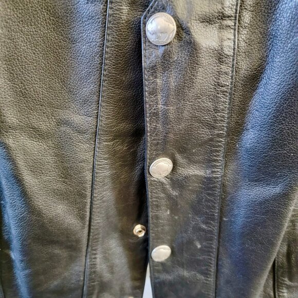 FMC Extreme black leather motorcycle vest - Picture 3 of 11